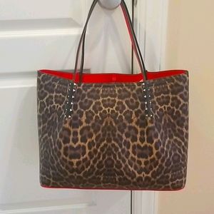 Christian Louboutin Leopard Print Large Tote